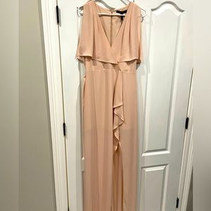 BCBGMAXAZRIA light pink high low dress